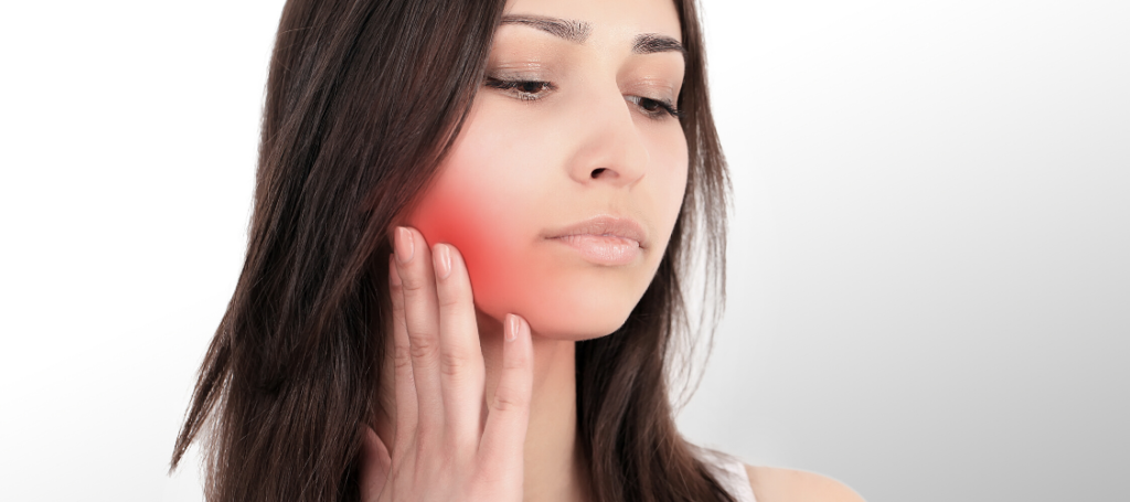 Woman with TMJ Jaw Pain