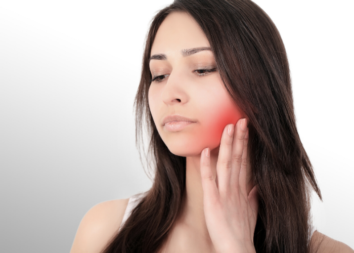 Woman with TMJ Jaw Pain